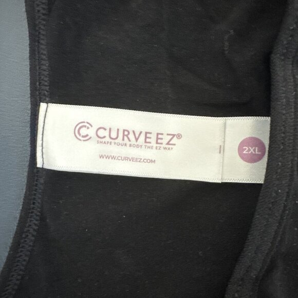 CURVEEZ Women's Plus 2XL Second Skin Hip Hugger Bodysuit Under Bust Black NWT - Picture 6 of 16